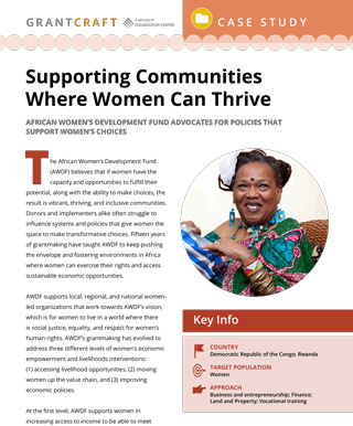 Supporting Communities Where Women Can Thrive