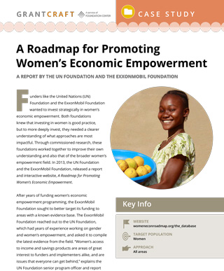 A Roadmap for Promoting Women’s Economic Empowerment