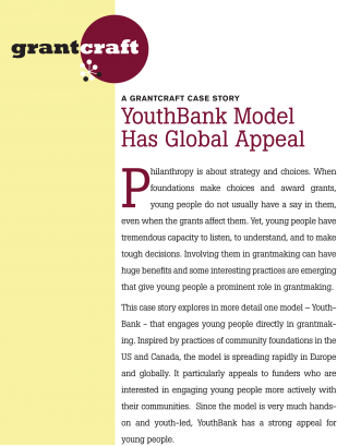 YouthBank Model Has Global Appeal