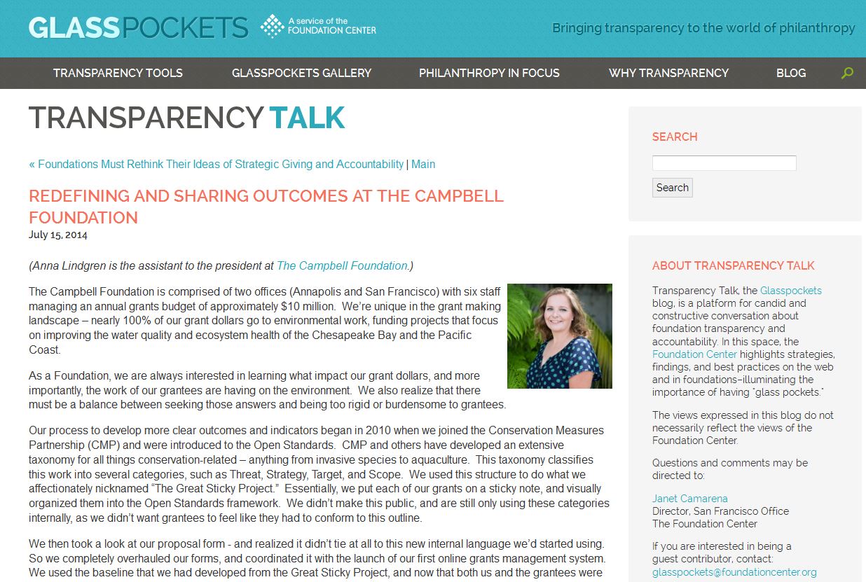 Redefining and Sharing Outcomes at the Campbell Foundation